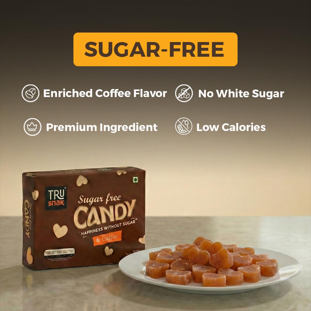 TruSnax Sugar-Free Hard Candies | Coffee Flavour | No Added Sugar